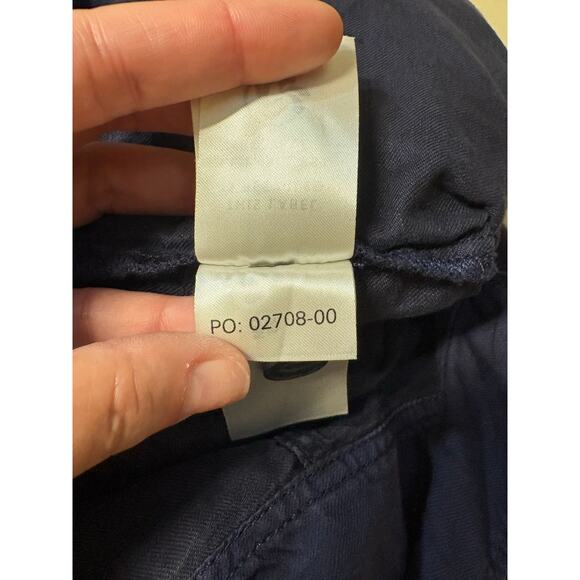 OUTERKNOWN S.E.A. Long Sleeve Navy Linen Cotton Blend Utility Jumpsuit - XS - Picture 12 of 13